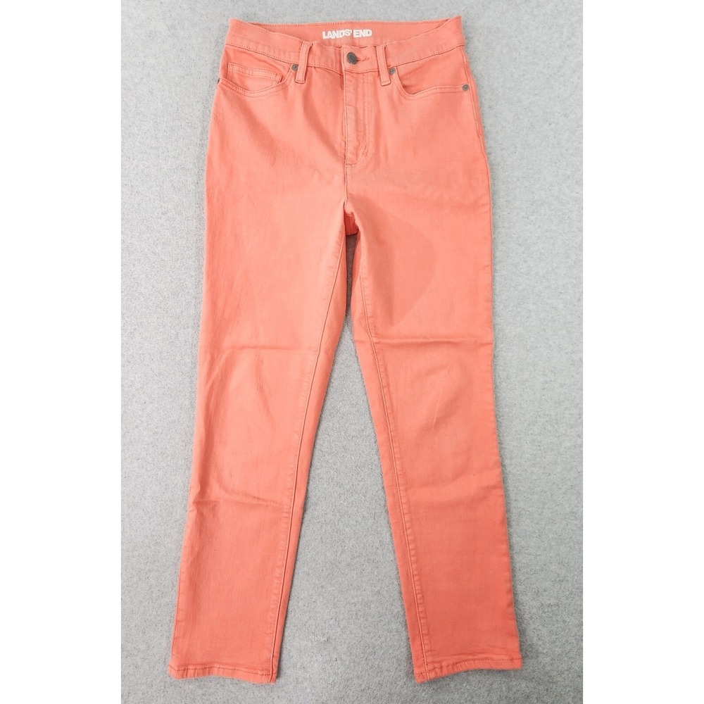 Lands End Jeans‎ Women's Size 6 Orange High-Rise Slim 7/8 Ankle Pants 27x27